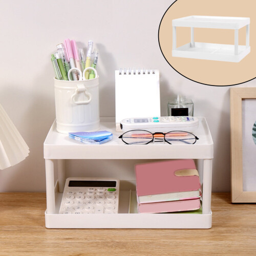 Bureau-organizer van kunststof met 2 planken