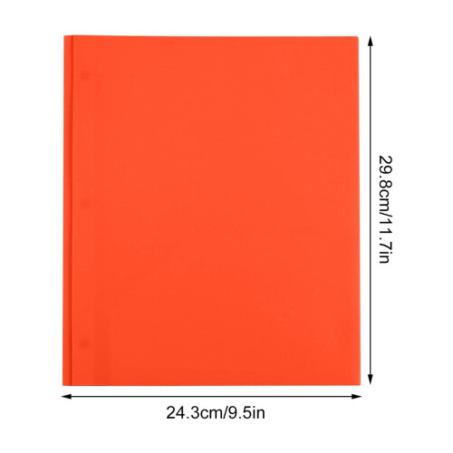 Heavy Duty Plastic Pocket Folders with Fasteners Letter Size 2