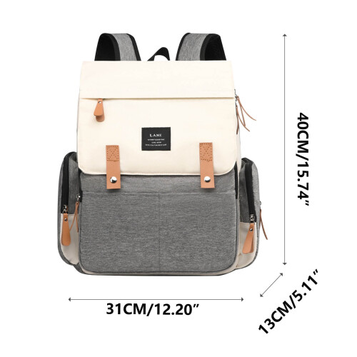 Diaper Bag Backpack with Insulated Pocket and Stroller 1