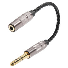 HIFI 4.4MM Balanced Headphone Adapter Audio Cable 4.4 XLR 4 Pin Male to Female Angle
