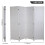 Room Divider 4-Panel Folding Screen White 6FT 3