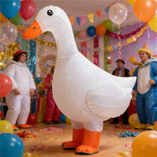 (Grande Oie Blanche, 150-190CM) Costume Gonflable Cygne Adulte