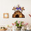 Placa de madeira de Páscoa para porta, decoração de parede rústica de 28 cm (11 polegadas). 5