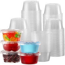 Gobelets à shots de gelée 60 ml (2 oz) hermétiques et empilables en plastique, 130 pièces