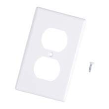 Plaque de recouvrement pour prise électrique simple