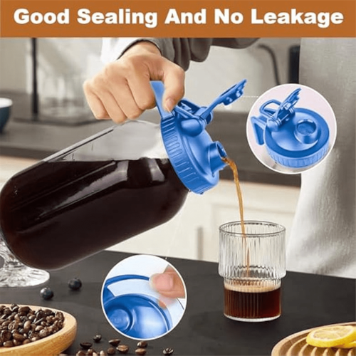 Caraffa in vetro per caffè freddo da 64 oz (1,9 litri) blu 2