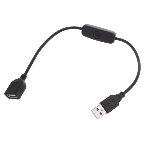 Cabo extensor USB macho para fêmea com interruptor liga/desliga (1 unidade)