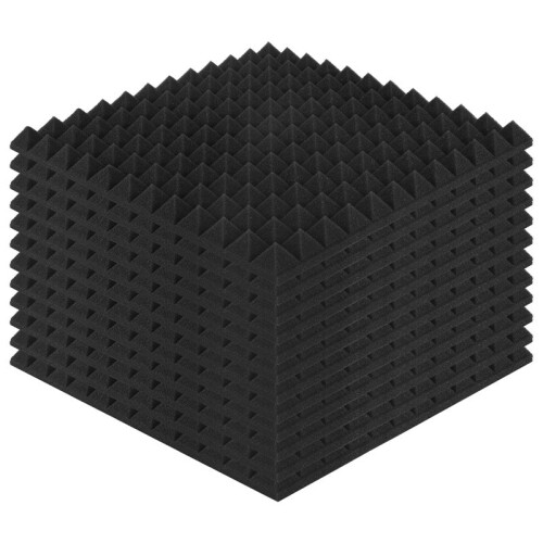 12 Pack Pyramid Shape Soundproof Foam Sound Proof Padding Treatment Panel for Echo Bass Insulation