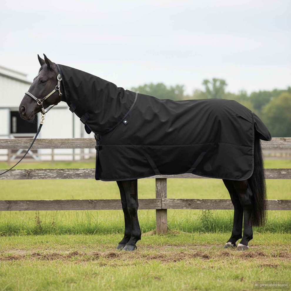 Vidaxl Horse Blanket Full Black 85 Cm Polyester
