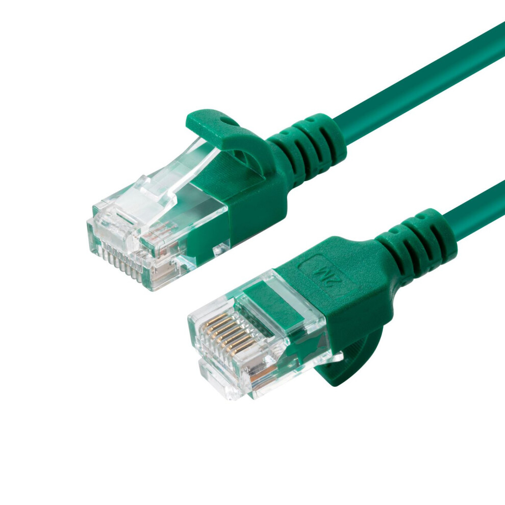 Microconnect Cat6a U/Utp Slim Network Cable 2M Green 5704174044499