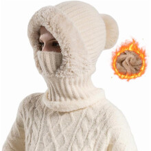 Čiapka Beanie odolná voči chladu, pletená kukla, 3 v 1