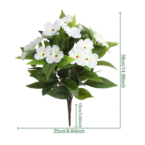 Flori artificiale de Impatiens și Azalee, 12 buc. 2