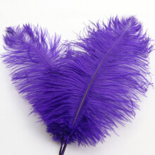 Plumas decorativas de penas de avestruz, 30–35 cm, roxas.