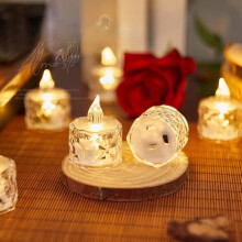 Bougie LED cristal sans flamme à piles (1 paquet)
