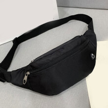 Bolsa transversal preta para cintura, ajustável, para mulheres e homens.