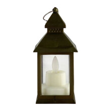 Vintage LED-kaarslantaarn, 5,6 inch, IP44, werkt op batterijen.