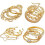 Set di 15 braccialetti color oro da donna 1