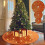 Jupe de sapin de Noël rouge en polyester 100 % (48 pouces) 1