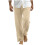 Herren-Leinenhose, lässig, locker geschnitten, elastischer Bund 1