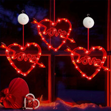 LED svetelný záves s prísavkou Love Light, 1 balenie