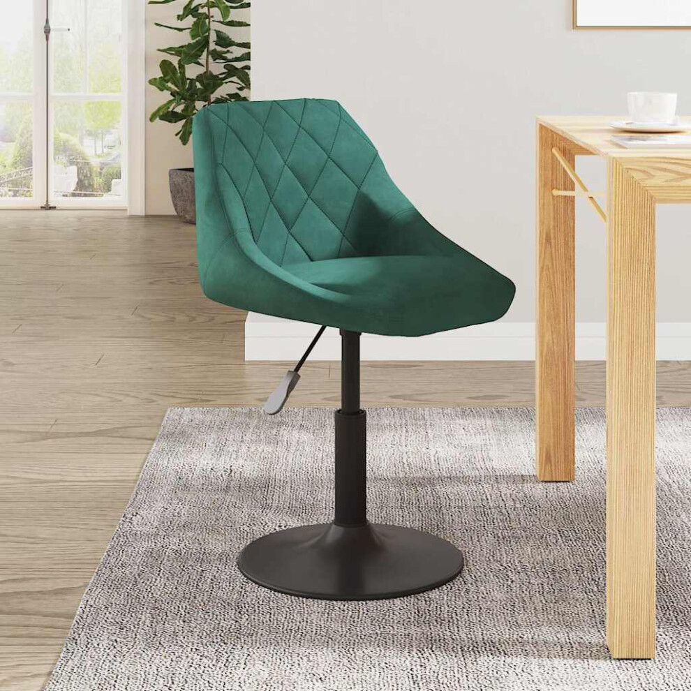 Vidaxl Bar Stool Dark Green Velvet