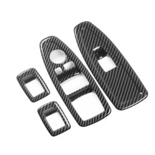 For 1 3 4 Series 3GT F20 F30 F31 F34 F36 Window Glass Lift Button Decoration ABS Carbon Fiber Panel Decoration