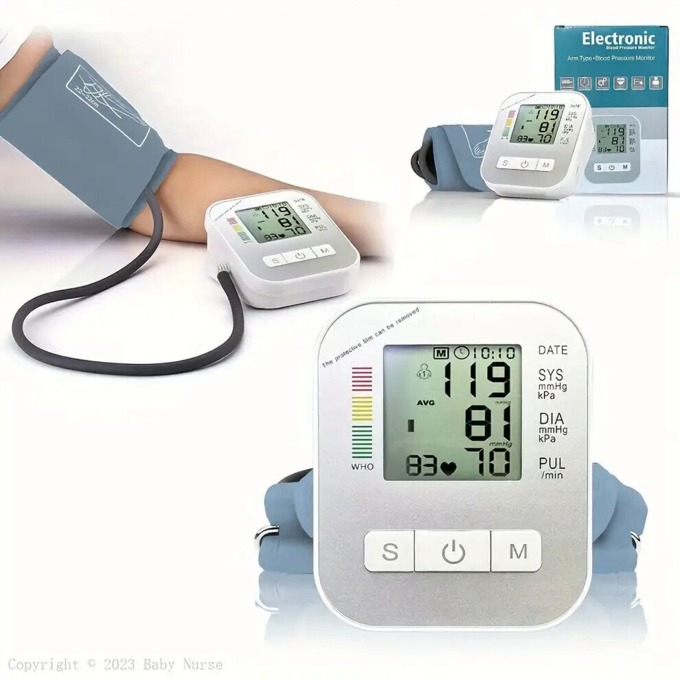 Digital Wrist Blood Pressure Monitor with Large Display