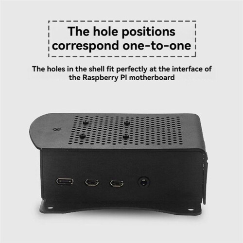 Aluminum Alloy Case Metel Shell with Hanging Bracket Support Cooling Fan for Raspberry Pi 4B for Raspberry Pi 4 Model B 1