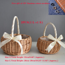 HEVIRGO woven wicker basket eco-friendly 2 pcs