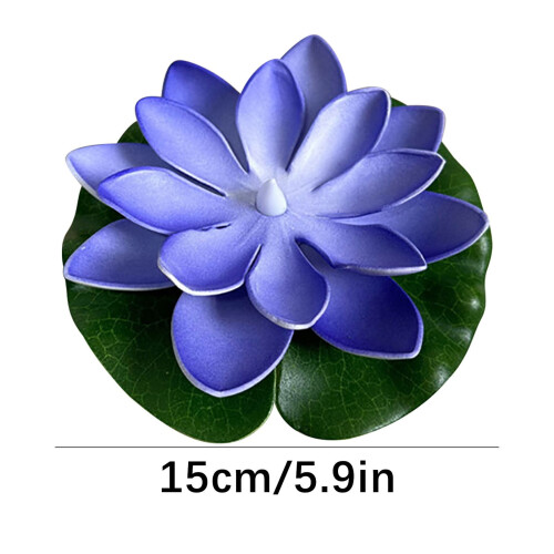 Flydende poollys LED lotusblomst 6 stk. 1