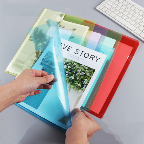 L-Type Document Folder Transparent A4 Plastic Sleeve 1 pc 2