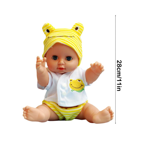 Muñeca bebé con voz, parpadeo, vinilo, goma suave, temprana 2