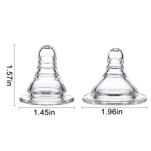 Baby Bottle Nipples Extra Slow Flow Size 0 Silicone 1