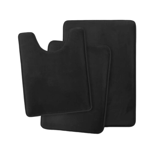 Ensemble de tapis de bain absorbant, doux et antidérapant 3 pièces 1