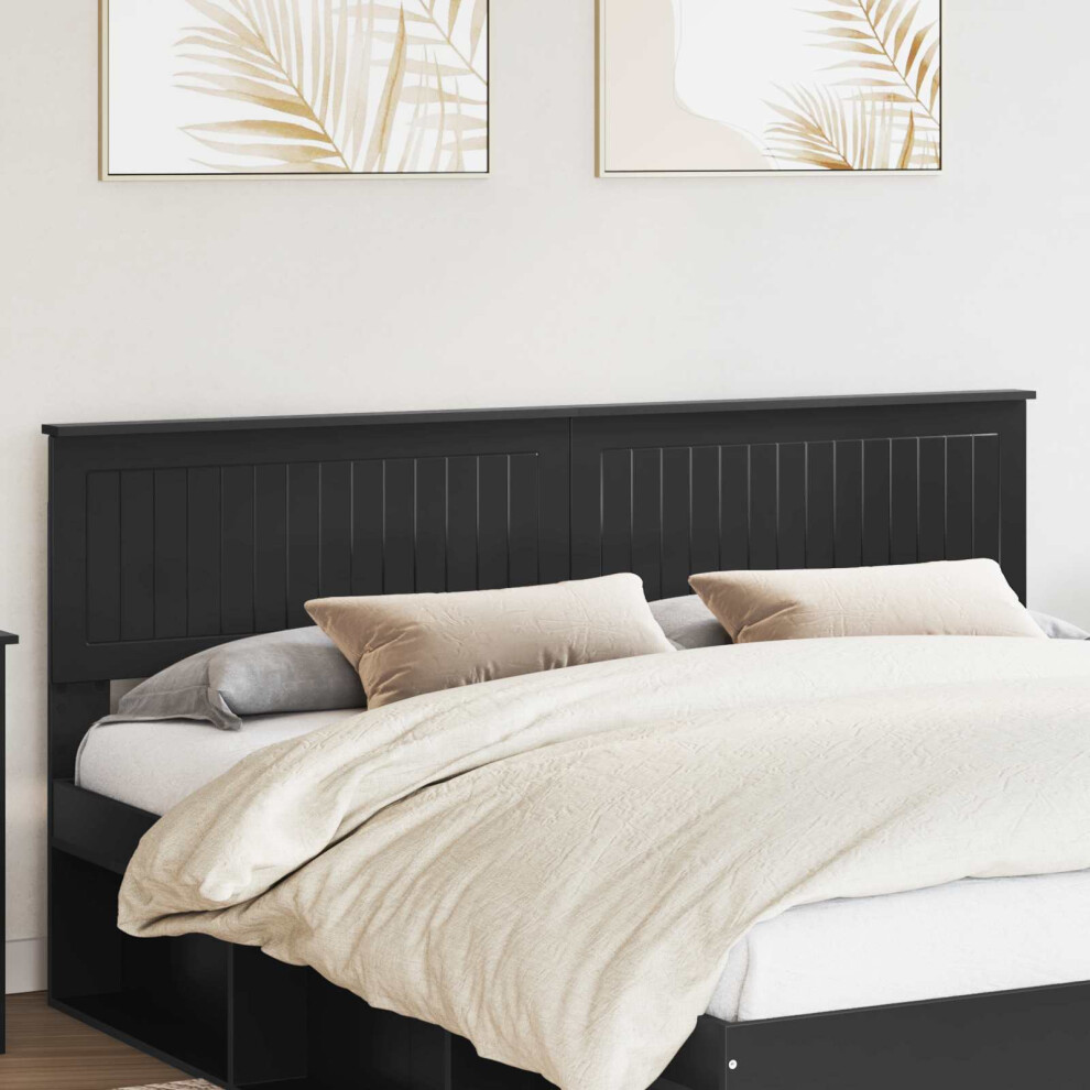 Vidaxl Headboard Black Oak Engineered Wood
