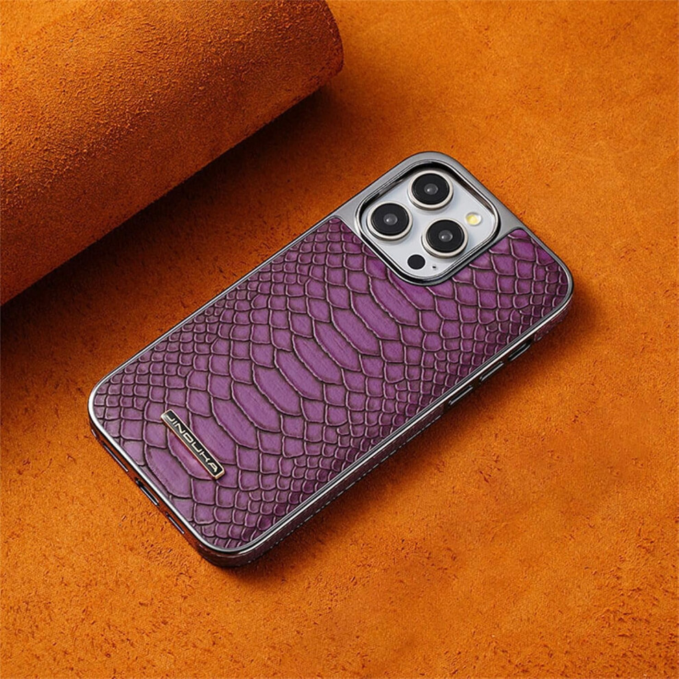 Vegan Faux Leather Snake Skin Phone Case For Iphone 14 Pro 971050148489