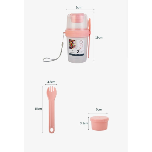 Pots de yaourt réutilisables avec couvercles et cuillères, 800 ml (27 oz). 2