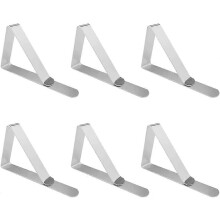 pinzas de acero inoxidable para manteles, ideales para fijar manteles en exteriores, jardines, picnics, fiestas y restaurantes.