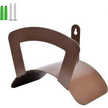 Garden Hose Holder, Wall-mounted, Heavy Duty Iron, Anti-corrosion Painted Finish, For Garden Garage Exterior Hose Storage, Brown