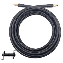 Tuyau de vidange haute pression compatible avec Karcher K2-K7, 15 m, en ABS noir et cuivre, pour le nettoyage de voiture, jardin et terrasse.
