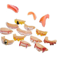 Lustige, hässliche Gebisse, 50 Stück, hautfarbenes Gummi, 5 x 2,5 cm, für Weihnachts- und Partydekorationen
