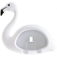 3er-Pack Wand-Zahnbürstenhalter für Dusche und Badezimmer mit Flamingo-Motiv, Rosa-Weiß