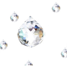 Lot de 24 boules décoratives en cristal K9 arc-en-ciel, prismes suspendus pour lustre de fenêtre, de jardin, de salon ou de cuisine.