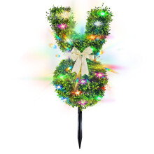 Arbre topiaire artificiel en forme de lapin avec lumière, 71 cm (28 pouces)