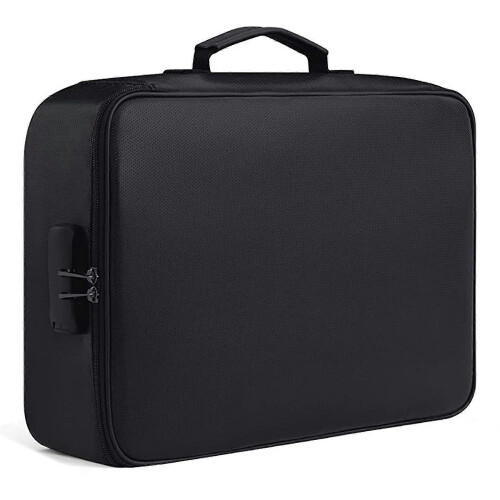 Borsa portadocumenti ignifuga con lucchetto, impermeabile, ideale per passaporti, laptop, documenti, viaggi e ufficio.