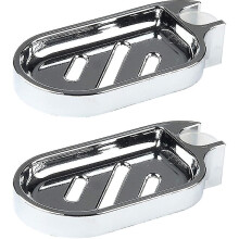 Porte-savon de douche compatible avec barre de douche 25 mm de diamètre, matériau ABS, conception à drainage creux, accessoire pour salle de bain