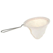 Filtre à café réutilisable, poignée en acier inoxydable, maille en flanelle, pour infusion de café cubain traditionnel, 10cm x 7cm