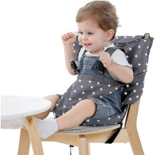 Seggiolone da viaggio portatile per bambini, regolabile, sicuro, lavabile in lavatrice, compatto e leggero, ideale per pranzi e cene all'aperto.
