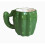 Cactus Ceramic Mug, Milk Coffee Drinking Cup, 9cm Width 10cm Height, 0.4KG, Colour Box Packed 1