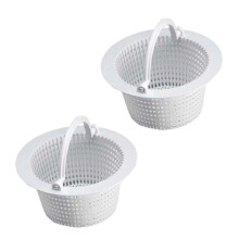 2 Pieces Pool Skimmer Basket, PP Leach Basket with Handle for Aboveground Pools, Removes Leaves Debris Residues for Swimming Pools Bathtubs Sinks